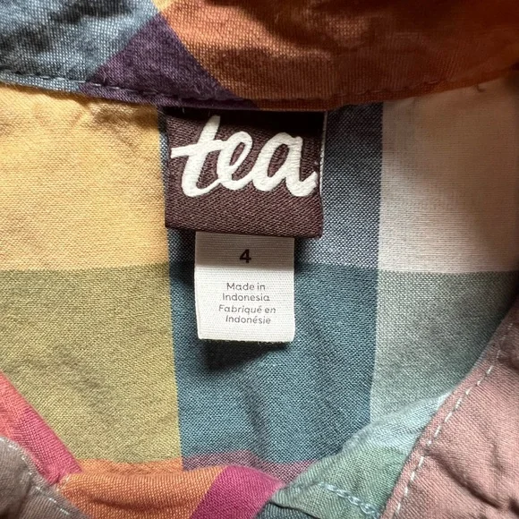 Tea Collection boys 2T woven plaid button down shirt - Picture 3 of 4